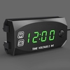 Moto DC 6 V-30 V 2 en 1 horloge numérique tension voltmètre IP67 testeur étanche batterie moniteur jauge pour voiture bateau Marine