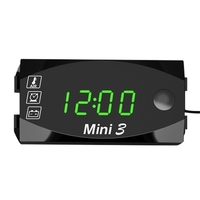 Moto DC 6V-30V 3 en 1 horloge numérique + thermomètre + voltmètre de tension