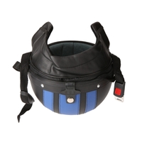 Moto Scooter Open Face Demi casque de cuir avec visière UV Lunettes Retro Vintage Style 54-60cm