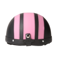 Moto Scooter Open Face Demi casque de cuir avec visière UV Lunettes Retro Vintage Style 54-60cm