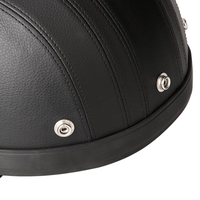Motorcycle Scooter Casque en cuir à couverture directe avec visière UV Goggles Rétro Vintage Style 54-60cm