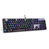 MOTOSPEED CK104 Clavier de jeu mécanique Interrupteurs bleus USB filaire LED coloré rétro-éclairé avec 104 touches pour le russe