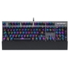 Motospeed CK108 104 touches bleu commutateur RVB rétro-éclairé ergonomie conception mécanique jeu filaire clavier
