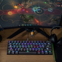 MOTOSPEED CK61 RGB Clavier de jeu mécanique Kailh BOX Bleu Commutateurs clavier 61 touches anti-ghosting avec rétroéclairage pour les jeux noirs