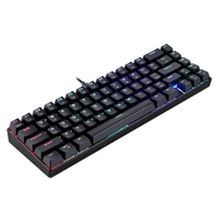 Motospeed CK67 67 touches clavier mécanique filaire RGB effet lumineux ABS Keycap Kailh bleu commutateurs câble de données détachable noir