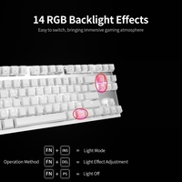 MOTOSPEED CK82 clavier mécanique 87 touches clavier de jeu rvb avec interrupteur bleu OUTMU touches multimédia n-key rollover blanc
