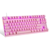 MOTOSPEED CK82 clavier mécanique 87 touches clavier de jeu RVB avec interrupteur bleu OUTMU touches multimédia n-key rollover rose