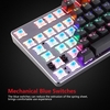 Motospeed K73 Clavier Mécanique Léger Mixte avec RGB Custom Effet de Lumière 104 Touches Clavier de Jeu Clavier Anglais et Russe avec Commutateurs Bleus pour Ordinateur de Bureau / Ordinateur Portable