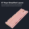 Motospeed mode câblé / sans fil double 87 touches commutateur bleu clavier mécanique 2.4G clavier de jeu rétroéclairé sans fil batterie rechargeable intégrée panneau en alliage d