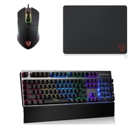 Motospeed V30 Filaire Optique USB Gaming Mouse + CK108 104 Touches Mécanique Gaming Clavier Filaire Bleu Commutateur + 3D P40 Super Lisse Silica Gel Tapis De Souris
