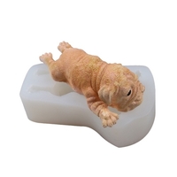 Moule de cuisson de gâteau de silicone de chien de pei de shar 3D,  décoration