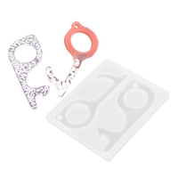 Moule en silicone 2 styles Moule en résine époxy porte-clés