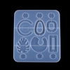Moule J-ewelry P-endant en silicone de colle de cristal