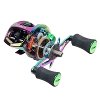 Moulinet Baitcasting coloré 18 + 1BB moulinet de pêche haute vitesse 6.3: 1 rapport de vitesse système de freinage magnétique moulinet Baitcaster