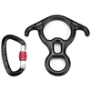 Mousqueton 25KN avec porte de verrouillage à vis 50KN Climb 8 Descender Set pour hamacs Camping randonnée sac à dos
