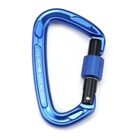 Mousqueton avec porte de verrouillage à vis Clips de mousqueton robustes 24KN pour hamacs Camping randonnée sac à dos