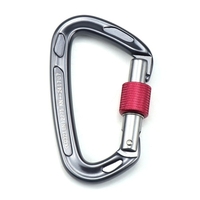 Mousqueton avec porte de verrouillage à vis Clips de mousqueton robustes 24KN pour hamacs Camping randonnée sac à dos