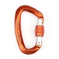 Mousqueton avec porte de verrouillage à vis Clips de mousqueton robustes 25KN pour hamacs Camping randonnée sac à dos
