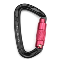 Mousqueton avec porte de verrouillage automatique Clips de mousqueton robustes 24KN pour hamacs Camping randonnée sac à dos