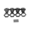 Moyeu hexagonal de roue en aluminium M17 de 17 mm,  écrou adaptateur avec goupille