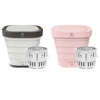 Moyu Machine à laver XPB08-F2 2 en 1 Mini laveuse pliable Portable,  laveuse et essoreuse pour le voyage à la maison,  opération à un bouton