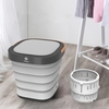 Moyu Machine à laver XPB08-F2 2 en 1 Mini laveuse pliable portable pour laver et essorer la sécheuse pour le voyage à la maison à un bouton 110-240V