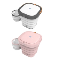 Moyu Mini machine à laver portable avec désinfectant à la lumière UV Laveuse Turbo pliant la cuve à linge de voyage légère pour les dortoirs de camping Appartements College Business Trip Vêtements XPB08-F2S