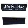Mr & Mme 2018 Signe Bois Chérie Table Décoration Murale pour le Mariage Anniversaire Photo Props Parti Bannière