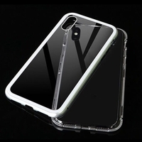Métal-bordé Mobile Téléphone Case En Verre Trempé Protection D