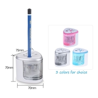 Multi-fonctionnel automatique crayon électrique à piles avec 2 trous (6-8mm / 9-12mm) pour Home School Student Rose