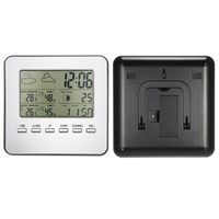 Multi-fonctionnel Station météorologique sans fil Horloge numérique LCD Intérieur Extérieur thermomètre hygromètre Calendar Alarm Moon Phase Display