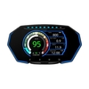 Multi-fonctions voiture jauge numérique F11 HUD 4inch affichage tête haute OBDII détecteur de Diagnostic compteur de vitesse sûr conduite ordinateur survitesse,  alarme de température de l