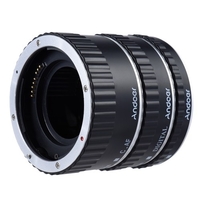 Multicolore Métal TTL autofocus AF Macro Extension Tube Ring Canon EOS EF EF-S 60D 7D 5D II 550D Argent