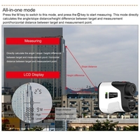 Multifonction Laser télémètre mètre extérieur Golfs télescopes numérique monoculaire télémètre Angle vitesse hauteur outil de mesure avec écran LCD
