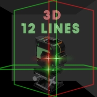 Multifonctionnel 12 lignes Laser niveau 3° auto-nivellement Machine Rechargeable Lithium batterie nivellement outil omnidirectionnel sol mur autocollant avec ligne Oblique horizontale verticale