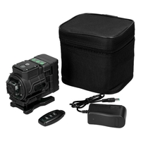 Multifonctionnel 12 Lignes Lumière Verte Niveau Laser 3 ° Machine Auto-nivelante Batterie Au Lithium Rechargeable Outil De Nivellement Autocollant Mural Sol Omnidirectionnel