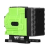 Multifonctionnel 12 Lignes Lumière Verte Niveau Laser 3 ° Machine Auto-nivelante Batterie Au Lithium Rechargeable Outil De Nivellement Autocollant Mural Sol Omnidirectionnel