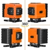 Multifonctionnel 12 Lignes Lumière Verte Niveau Laser 3 ° Machine Auto-nivelante Batterie Au Lithium Rechargeable Outil De Nivellement Autocollant Mural Sol Omnidirectionnel