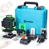 Multifonctionnel 16 Lignes Laser Niveau 3 ° Machine Auto-nivelante Rechargeable Batterie Au Lithium Outil De Nivellement Omnidirectionnel Sol Autocollant Mural Étanche Ensemble D