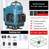 Multifonctionnel 16 lignes Laser Niveau 3° Auto-nivelable Outil de nivellement de batterie au lithium rechargeable Auto-tanche-mouche Auto-tanche d