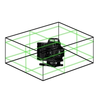 Multifonctionnel 16 lignes niveau laser 3 ° fonction de nivellement automatique outil de nivellement sol omnidirectionnel autocollant mural ensemble d