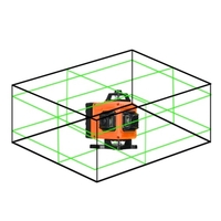Multifonctionnel 16 lignes niveau laser 3 ° fonction de nivellement automatique outil de nivellement sol omnidirectionnel autocollant mural ensemble d