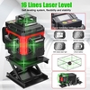 Multifonctionnel 16 Lignes Niveau Laser 3 ° Machine Auto-nivelante Batterie Au Lithium Rechargeable Outil De Nivellement Autocollant Mural Au Sol Omnidirectionnel Ensemble D