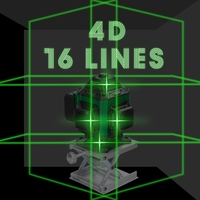 Multifonctionnel 16 lignes vertes Laser Niveau 3° Auto-nidirectionnel Auto-nidirectionnel Auto-Niveau Auto-Niveau Auto-Niveau de sol Auto-Auto-Atiquetage Outils d
