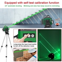 Multifonctionnel 16 lignes vertes Laser Niveau 3° Outil d