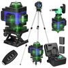 Multifonctionnel 4D 16 lignes Laser niveau 3° auto-nivellement Machine USB Rechargeable Lithium batterie nivellement outil avec 1.5M 3-hauteurs réglable en alliage rallonge barre trépied support
