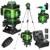 Multifonctionnel 4D 16 lignes Laser niveau 3° auto-nivellement Machine USB Rechargeable Lithium batterie nivellement outil avec 1.5M 3-hauteurs réglable en alliage rallonge barre trépied support