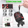 Multifonctionnel 5 Lignes Niveau Laser 3 ° Machine Auto-nivelante Batterie Au Lithium Rechargeable Outil De Nivellement Autocollant Mural Au Sol Omnidirectionnel Ensemble D