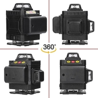 Multifonctionnel Laser de 16 lignes Niveau 3° Auto-niveleur Outil de mise à niveau de batterie au lithium rechargeable avec auto-auto-auto-auto-auto-auto-auto-toucheur Omnidirectionnel de mur de sol Ensemble d