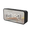 Multifonctionnel LED Miroir Réveil Horloge De Table Chargeable 12 H/24 H Réveil Numérique Horloge De Température Thermomètre Numérique Argent